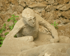 a victim of the eruption that buried Pompeii