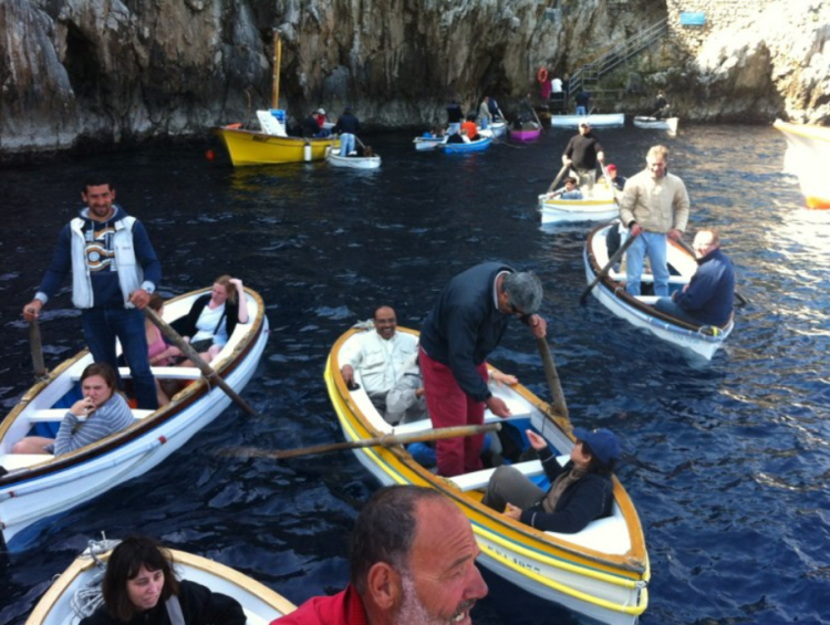 Tourist at the blue Grotto